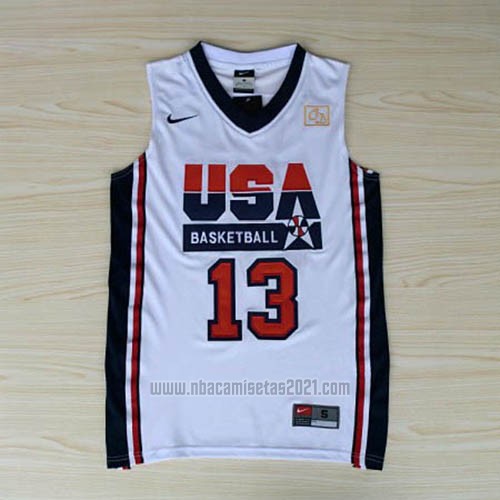 Camiseta USA 1992 Chris Paul #13 Blanco